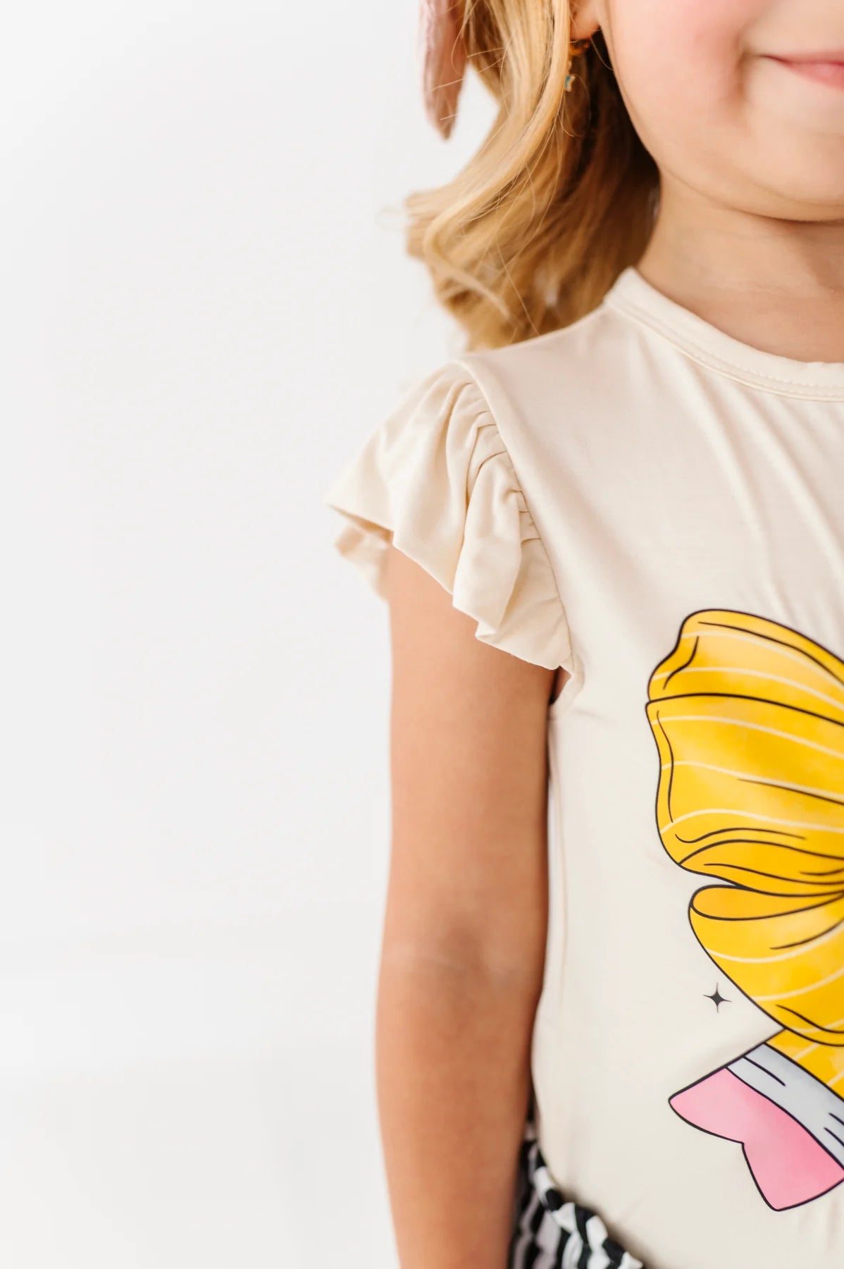 Birdie Bean - Pencil Bow Ruffle Top