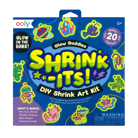 OOLY - Shrink-Its!: D.I.Y. Shrink Art Kit - Glow Buddies (28 PC Set)