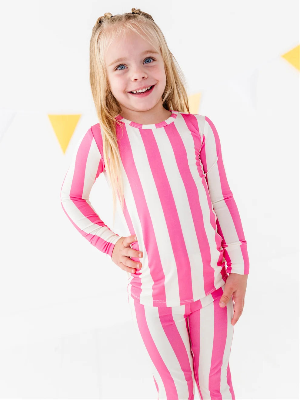 Birdie Bean - Sundae Stripes Bamboo Pajama Set