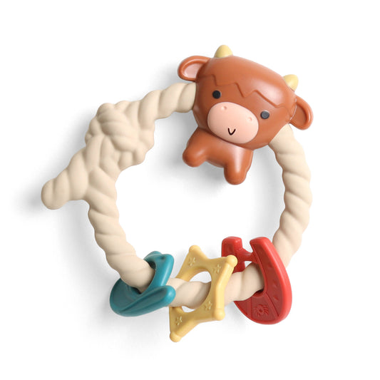 Itzy Ritzy - Ritzy Rattle™ Silicone Teether Rattles: Highland Cow