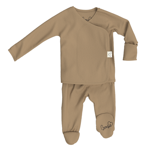 Bonsie Skin to Skin Babywear - Footie - Mocha