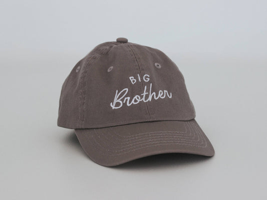 Gladfolk - Big Brother Charcoal Twill Hat • Boys Cap for New Brothers