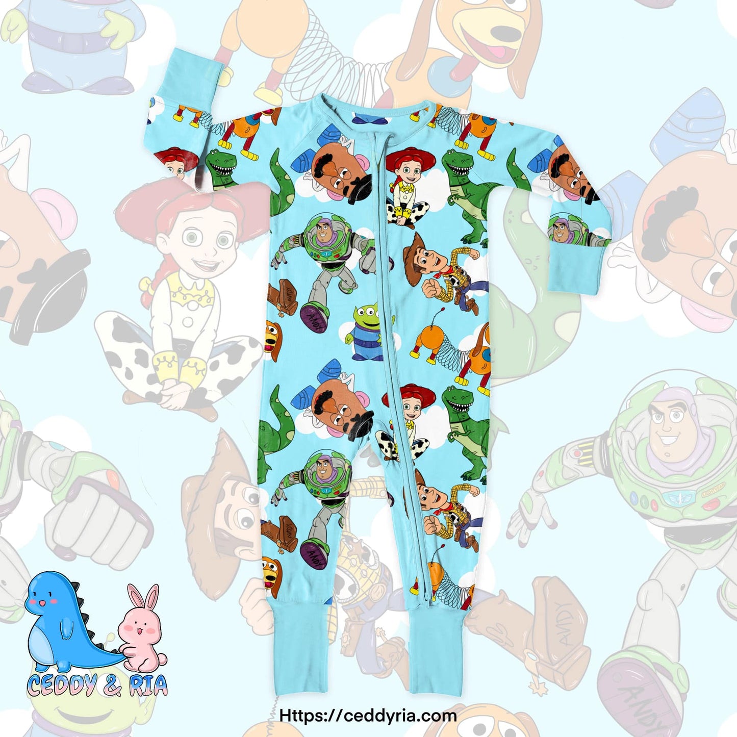 CEDDY & RIA - Toy Story Convertible PJ Romper