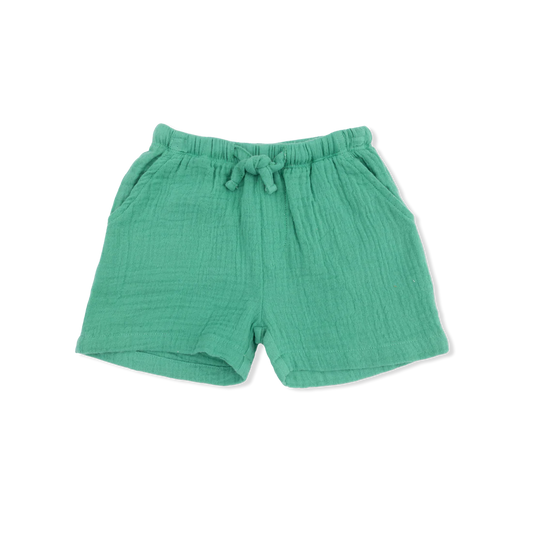 Angel Dear - Solid Muslin Ming Green - Casual Short