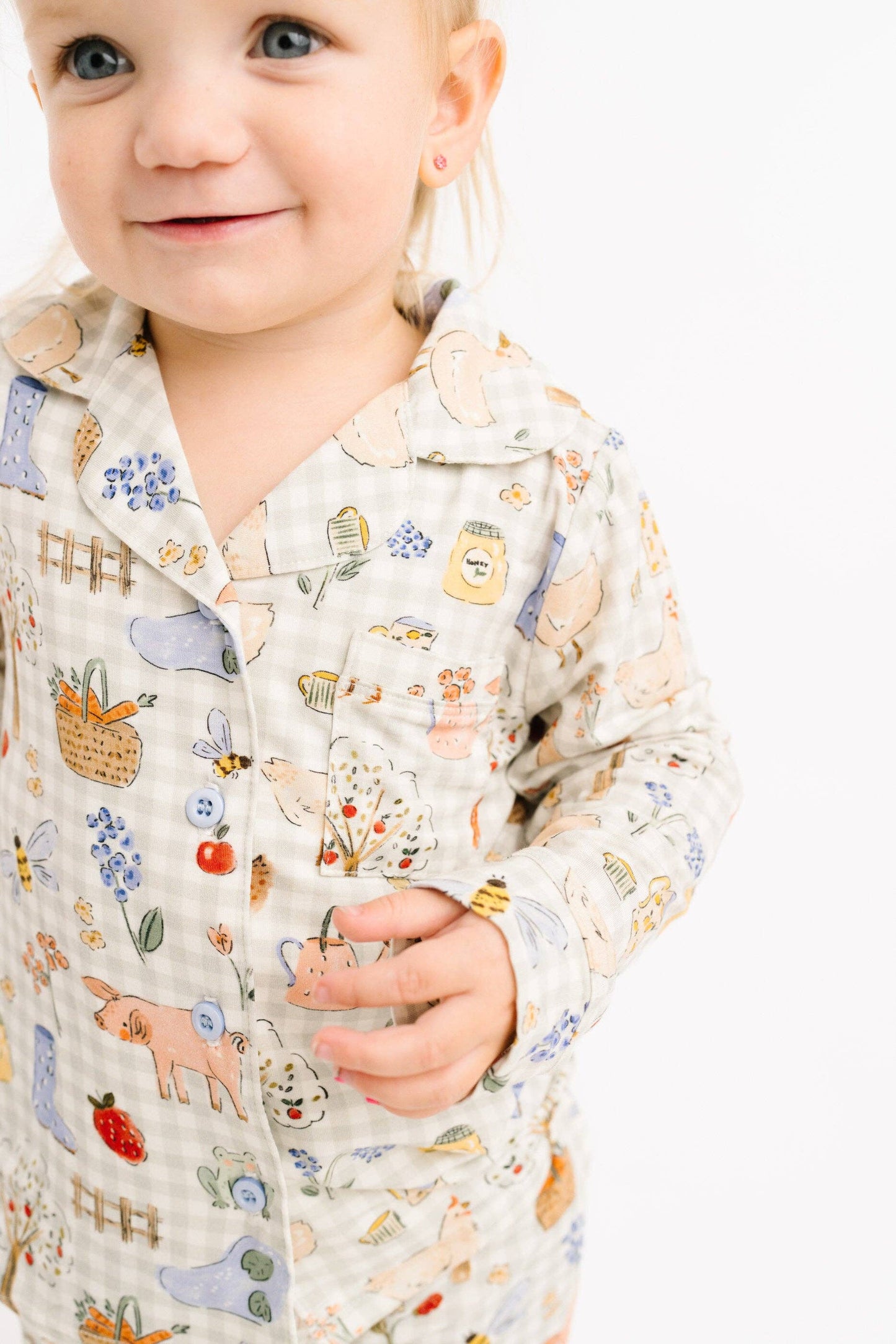 Little One Shop - Farm Days Bamboo PJ Button Up Set