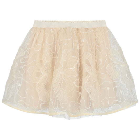 Mayoral - Ivory Tulle Sequin Skirt