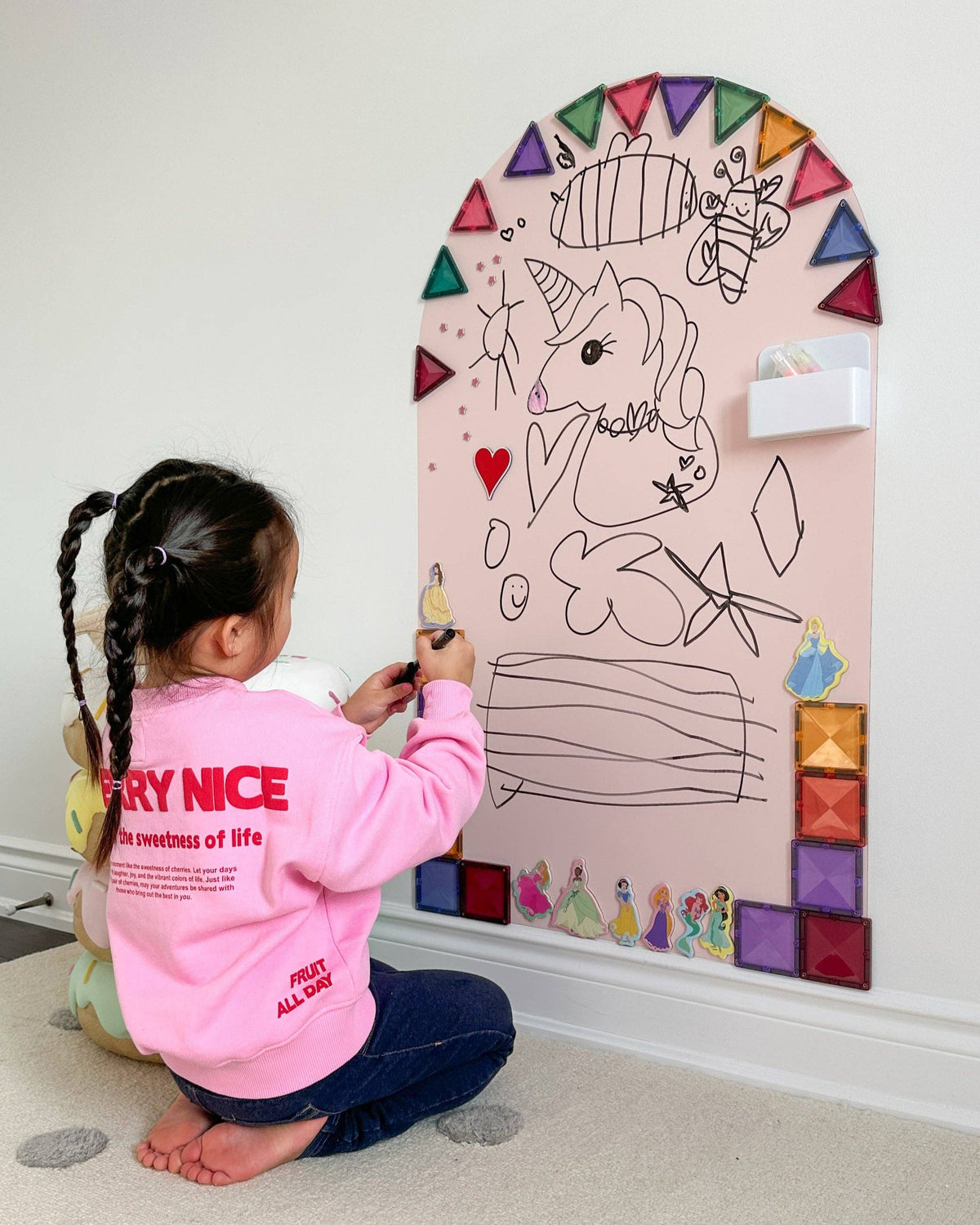 Cherrypick - Magic Playwall - ORIGINAL Arch Magnetic Wall Decal for Kids: Sage