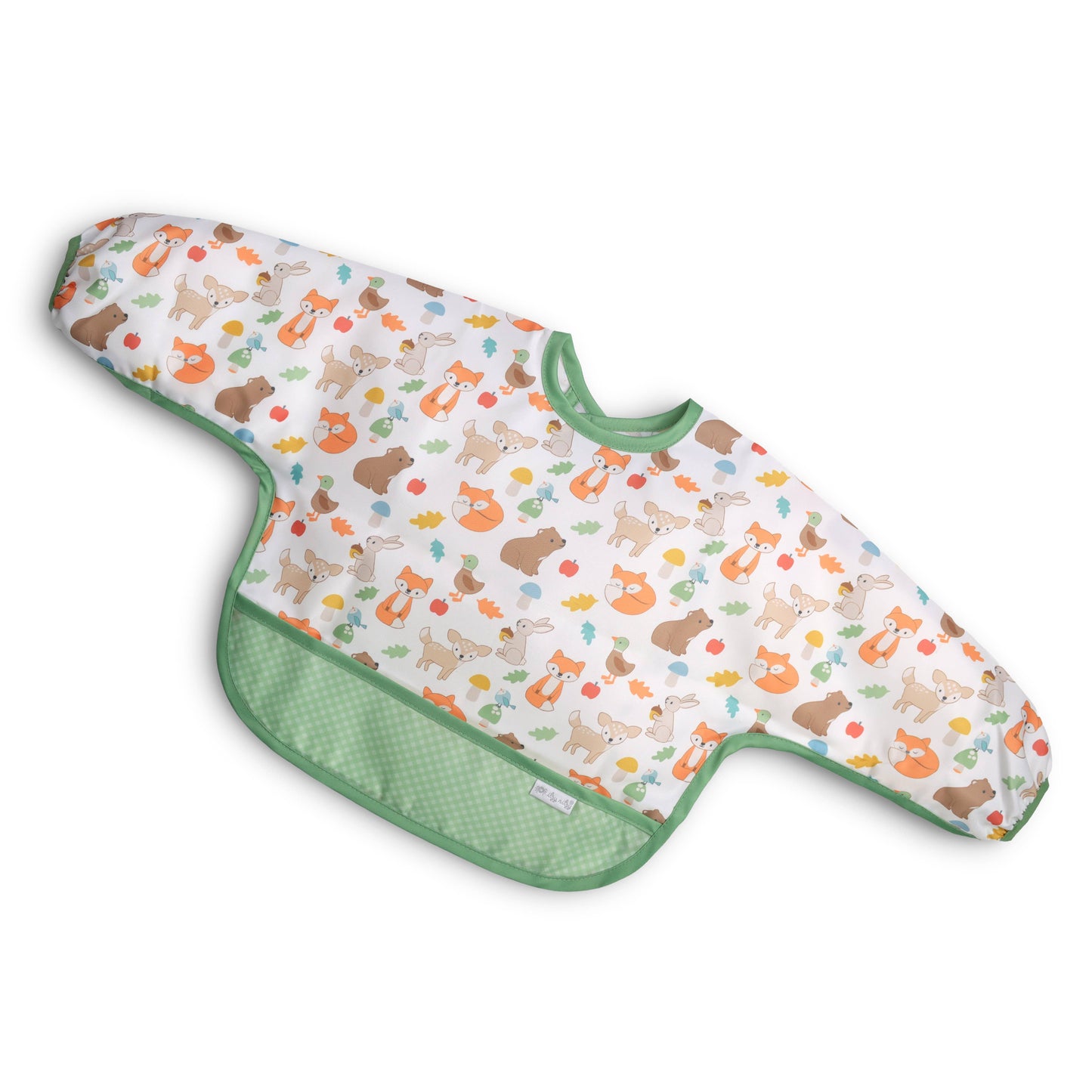 Itzy Ritzy - Itzy Everywhere Bib™ - Long Sleeve Water-resistant Bib: Woodland