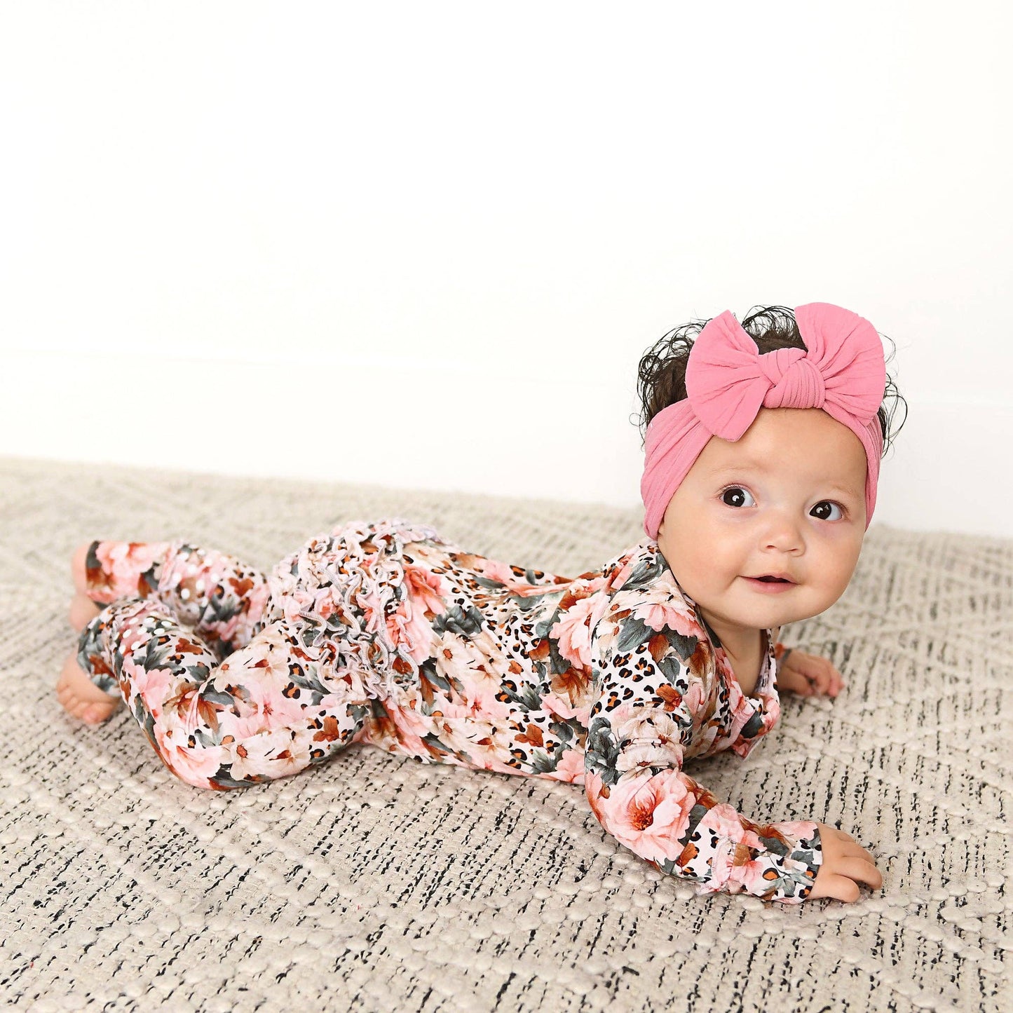 Gigi and Max - Laura - Ruffle Zip Bamboo Romper PJ
