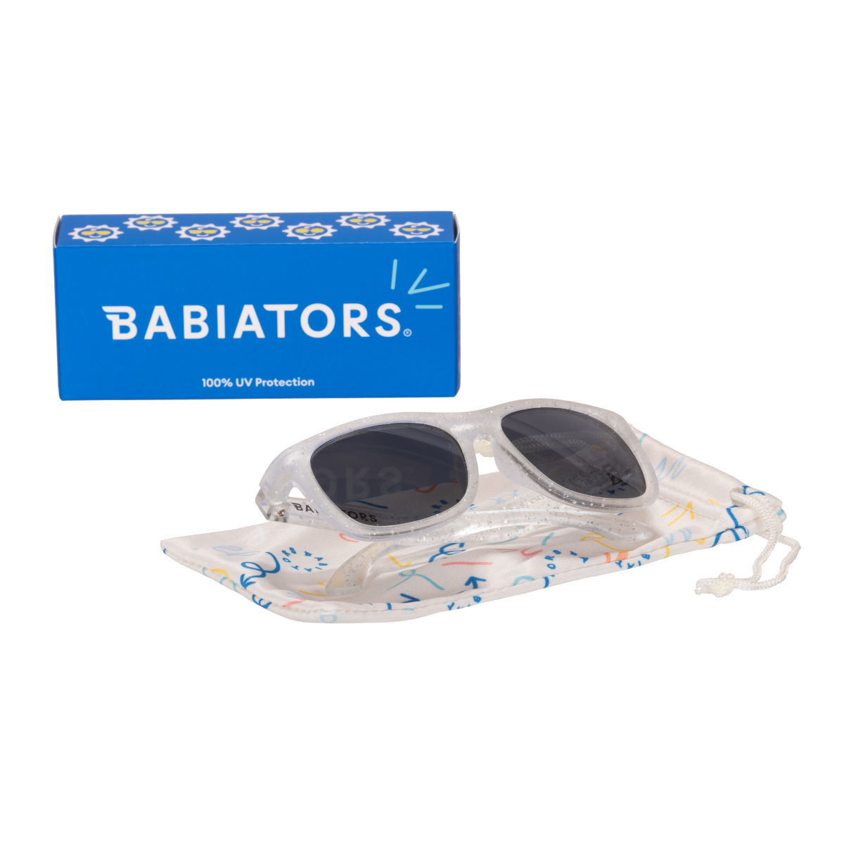 Babiators - Silver Shimmer Navigator Sunglasses for Babies and Kids: Original Navigators