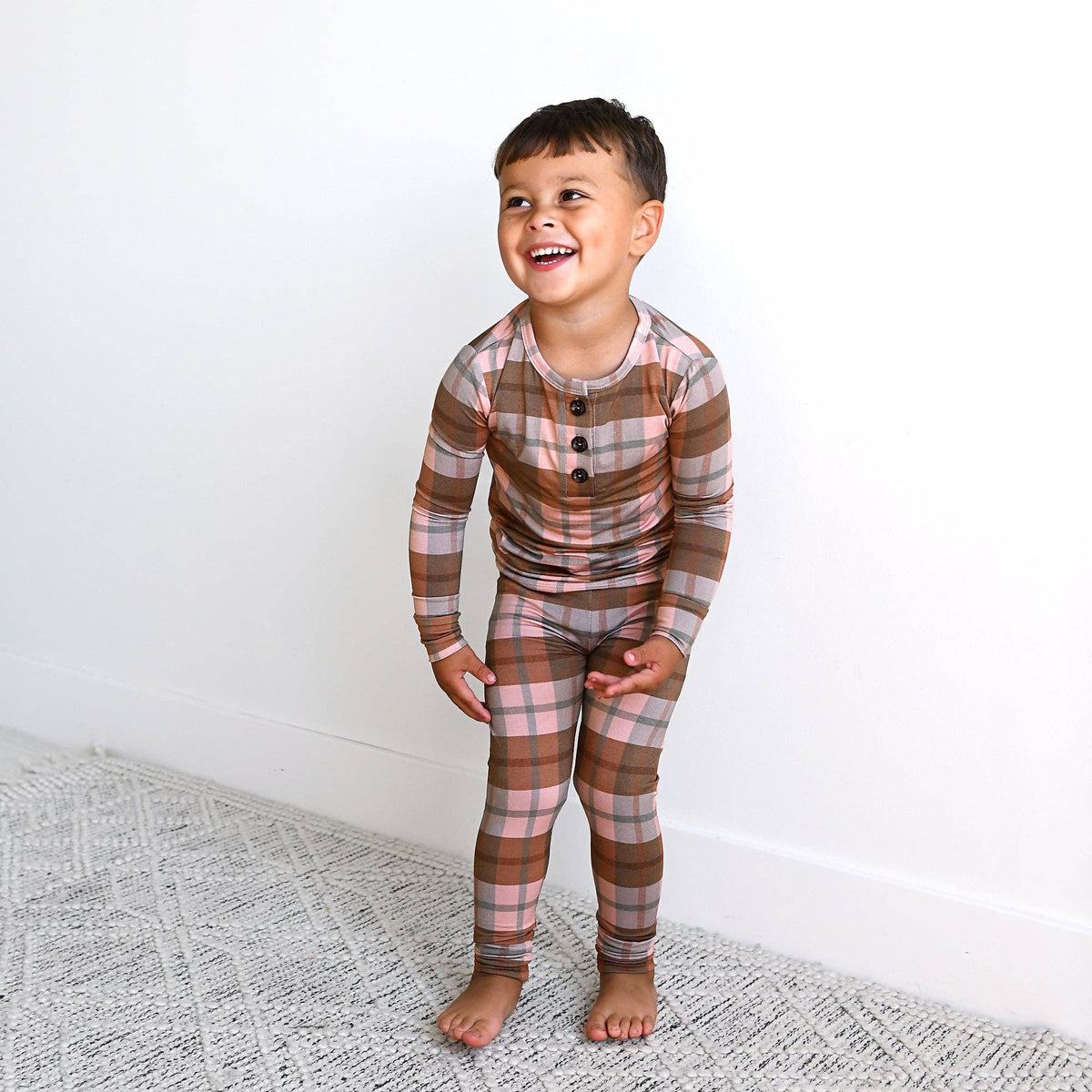 Gigi and Max - Asher TWO PIECE Bamboo Plaid PJ Set