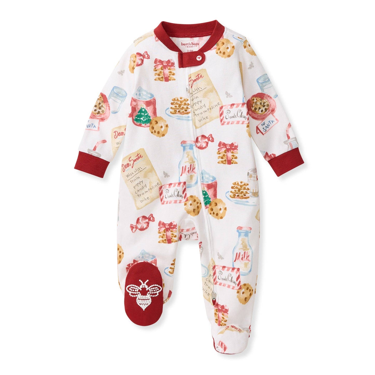 Burt's Bees Baby - Cookies For Santa Organic Cotton Sleep & Play Footie