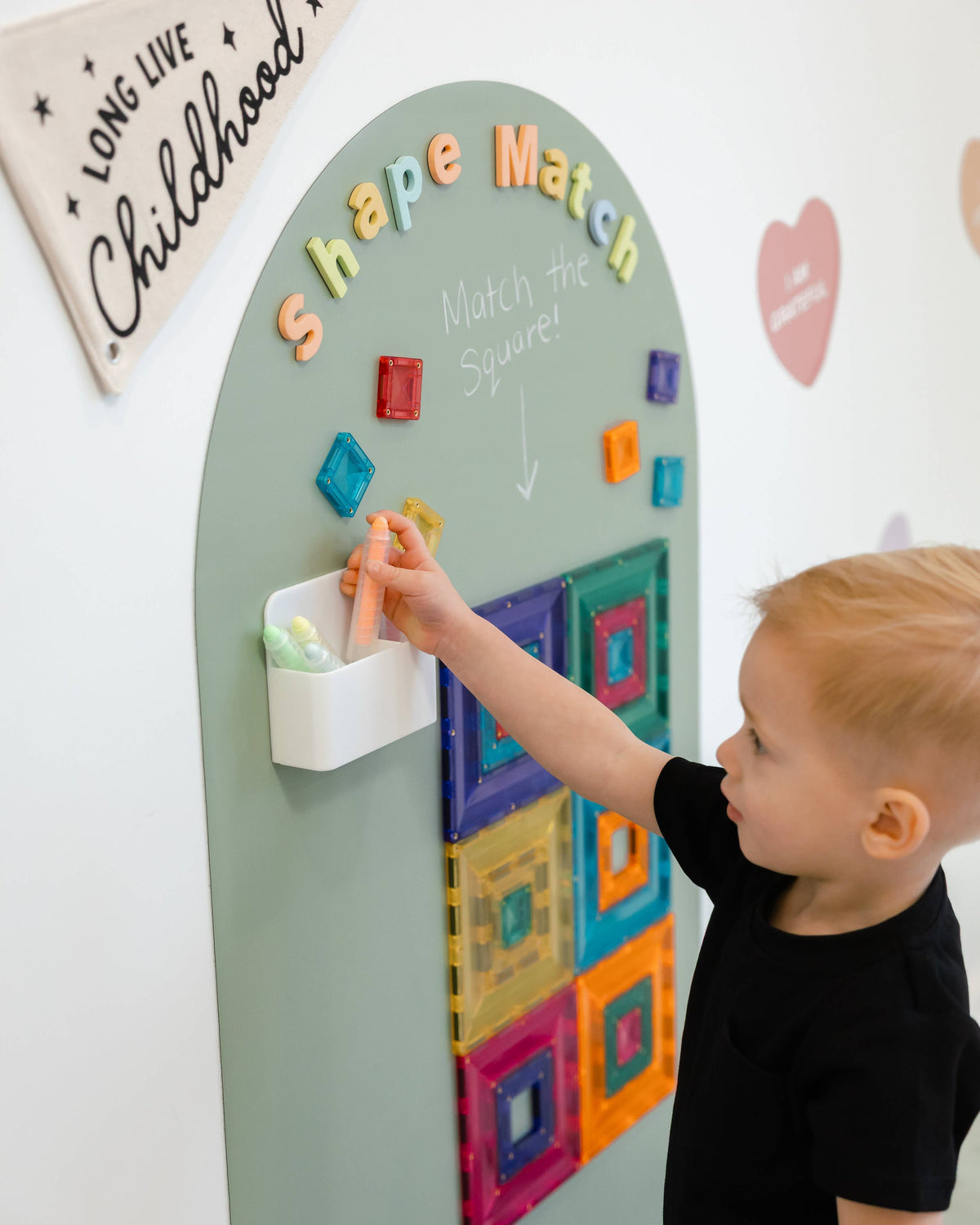 Cherrypick - Magic Playwall - ORIGINAL Arch Magnetic Wall Decal for Kids: Blush