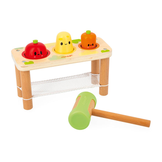 Janod - FARM | TAP TAP VEGETABLES | WOODEN TOY | AGES 12 MONTHS+