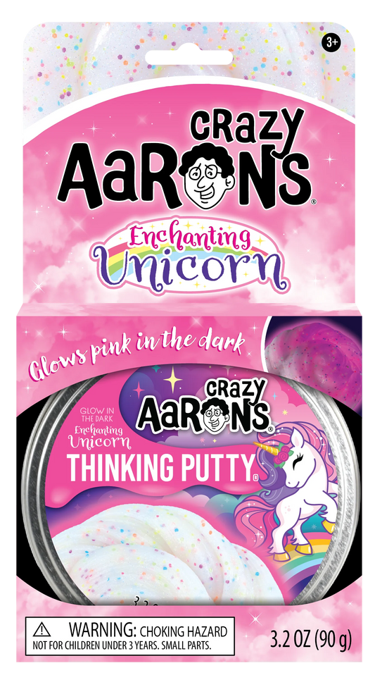 Crazy Aaron's - Enchanting Unicorn - Full Size 4" Thinking  Putty Tin