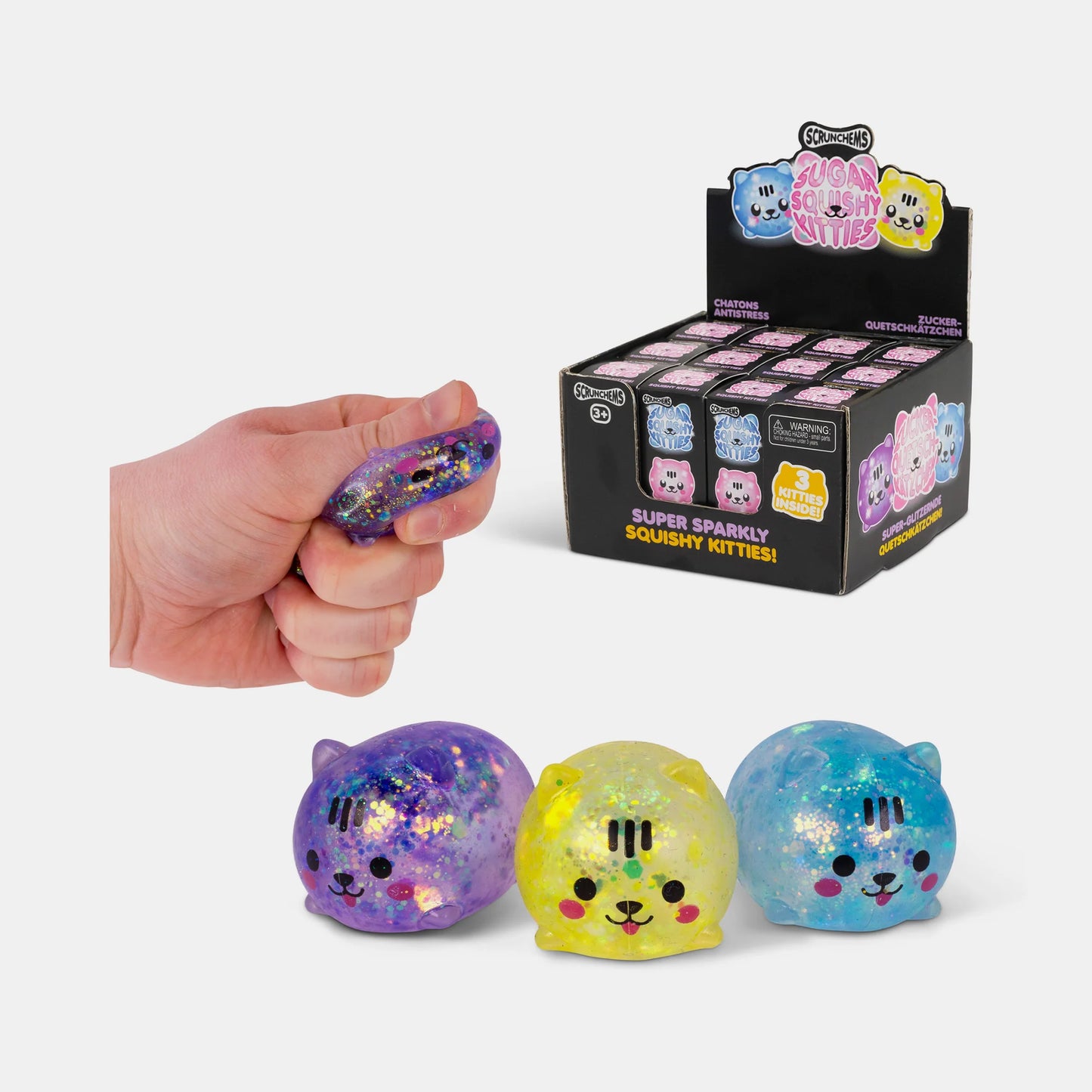 One For Fun - Scrunchems Diddy Sugar Squishy Kitties (3 Pcs) (limit 1)