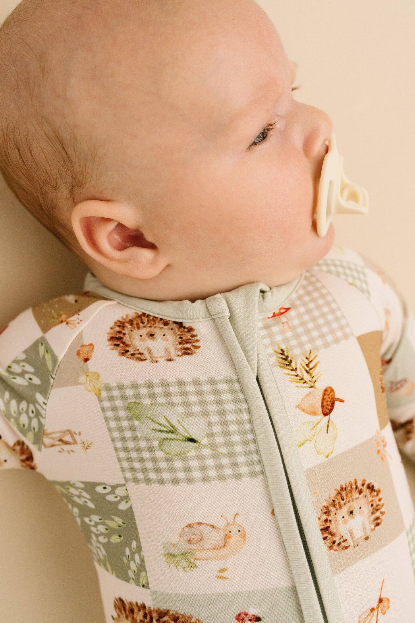 Little One Shop - Hedgehog Patchwork Bamboo PJ Sleeper