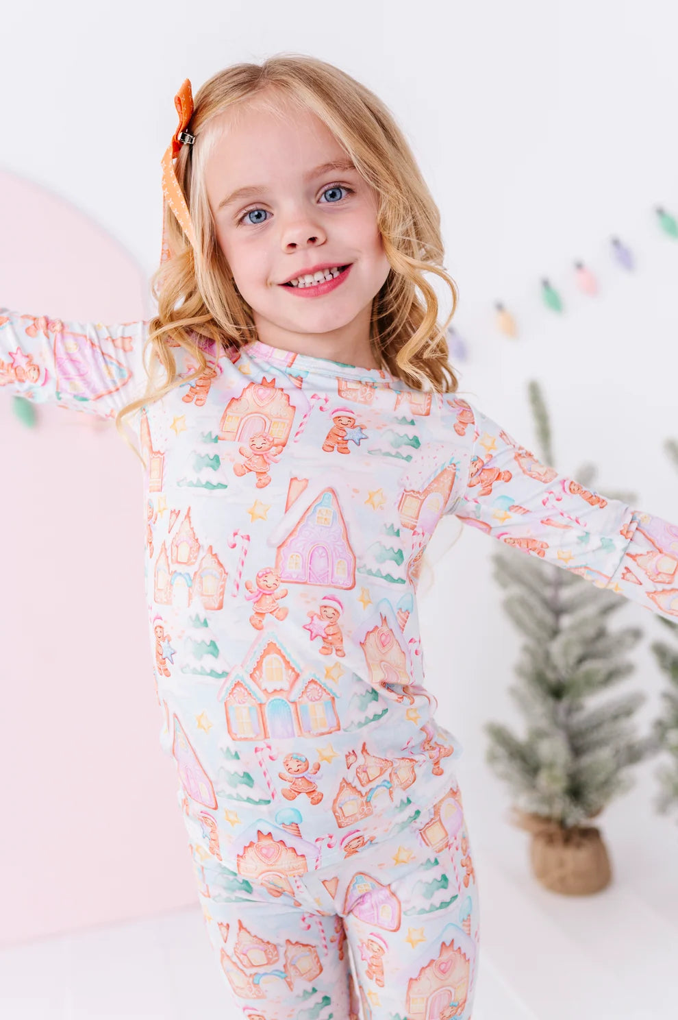 Birdie Bean - Gingerbread Lane Bamboo Pajama Set