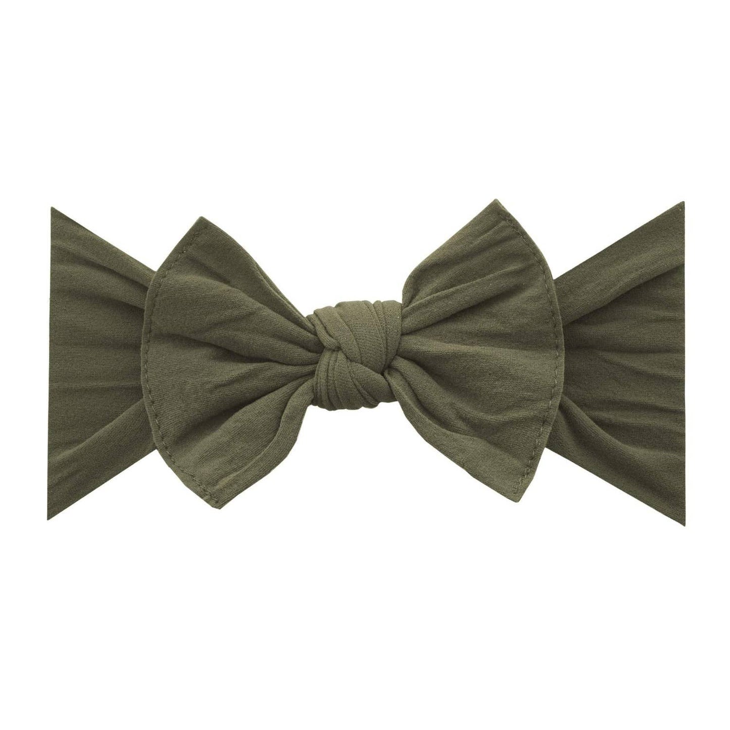 Baby Bling Bows - Baby Bling® The Original Knot soft nylon headband: Army green