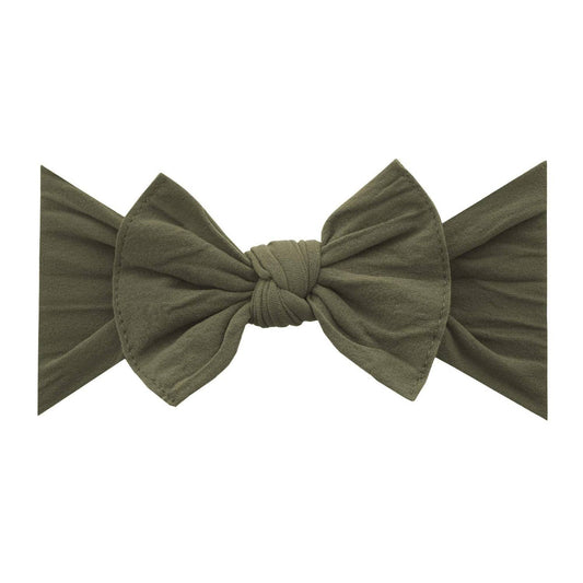 Baby Bling Bows - Baby Bling® The Original Knot soft nylon headband: Army green