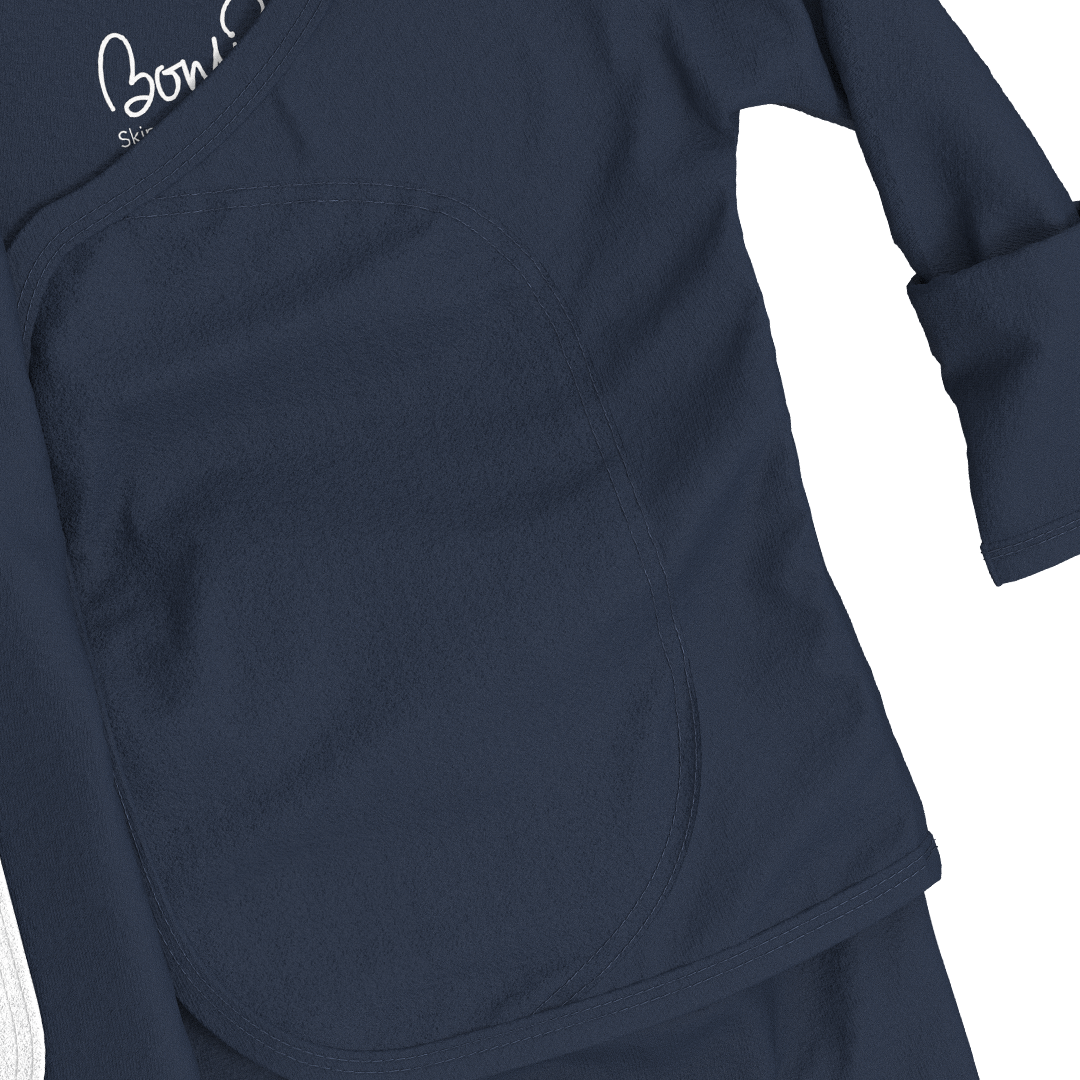 Bonsie Skin to Skin Babywear - Footie - Midnight Blue