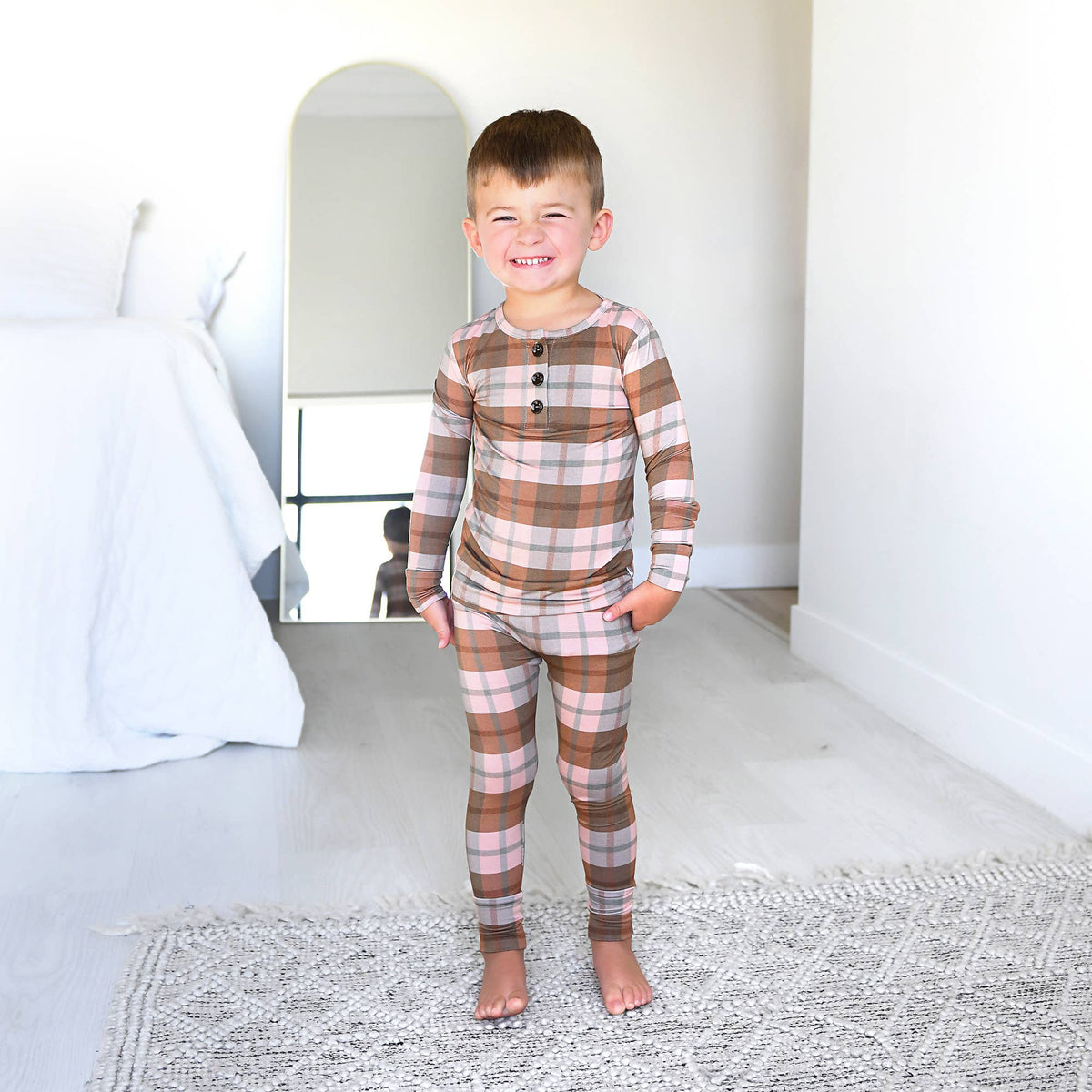 Gigi and Max - Asher TWO PIECE Bamboo Plaid PJ Set