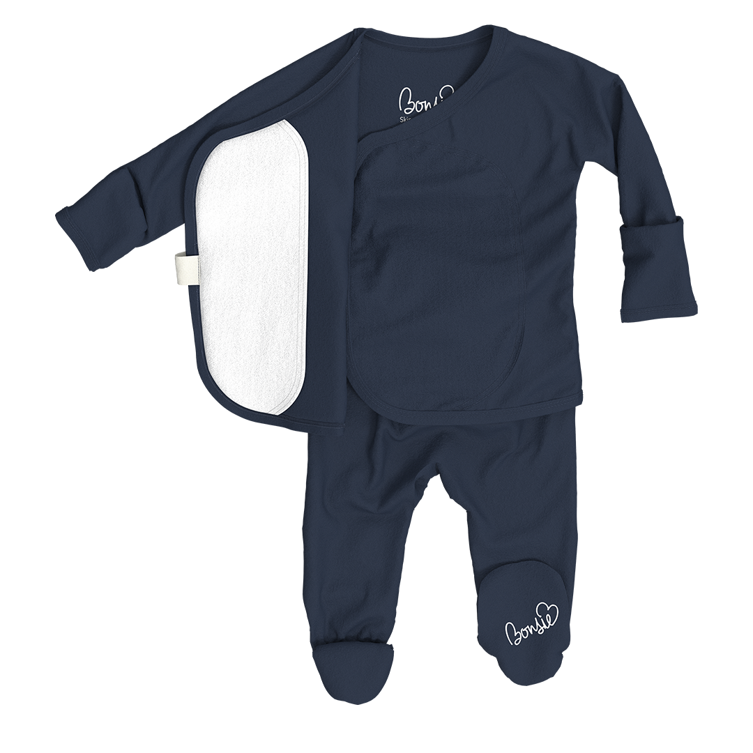 Bonsie Skin to Skin Babywear - Footie - Midnight Blue
