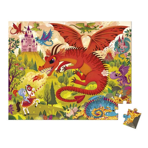 Janod - Kingdom of Dragons Suitcase Puzzle - 54 Pieces