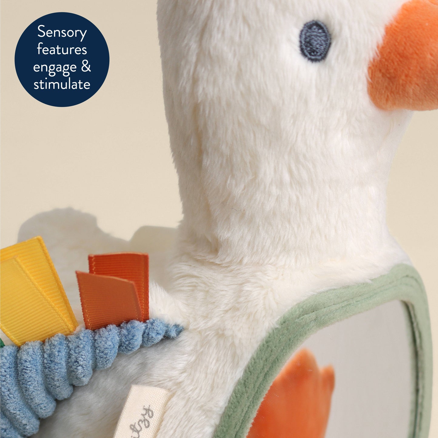 Itzy Ritzy - Itzy Bitzy Mirror™ Sensory Tummy Time Mirror - Goose
