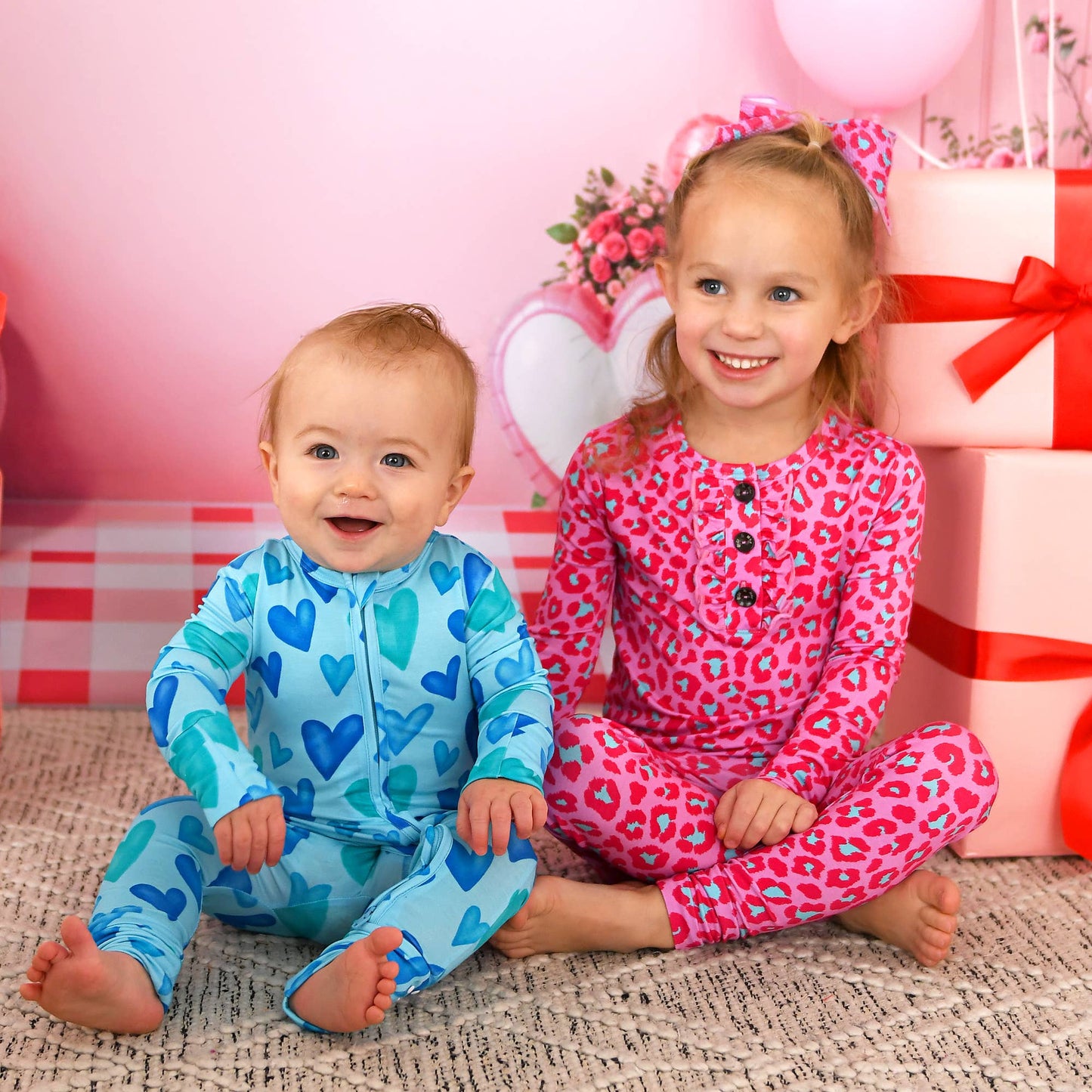 Gigi and Max - Cruz Zip Valentines Day Bamboo One Piece Two Way Zipper Baby