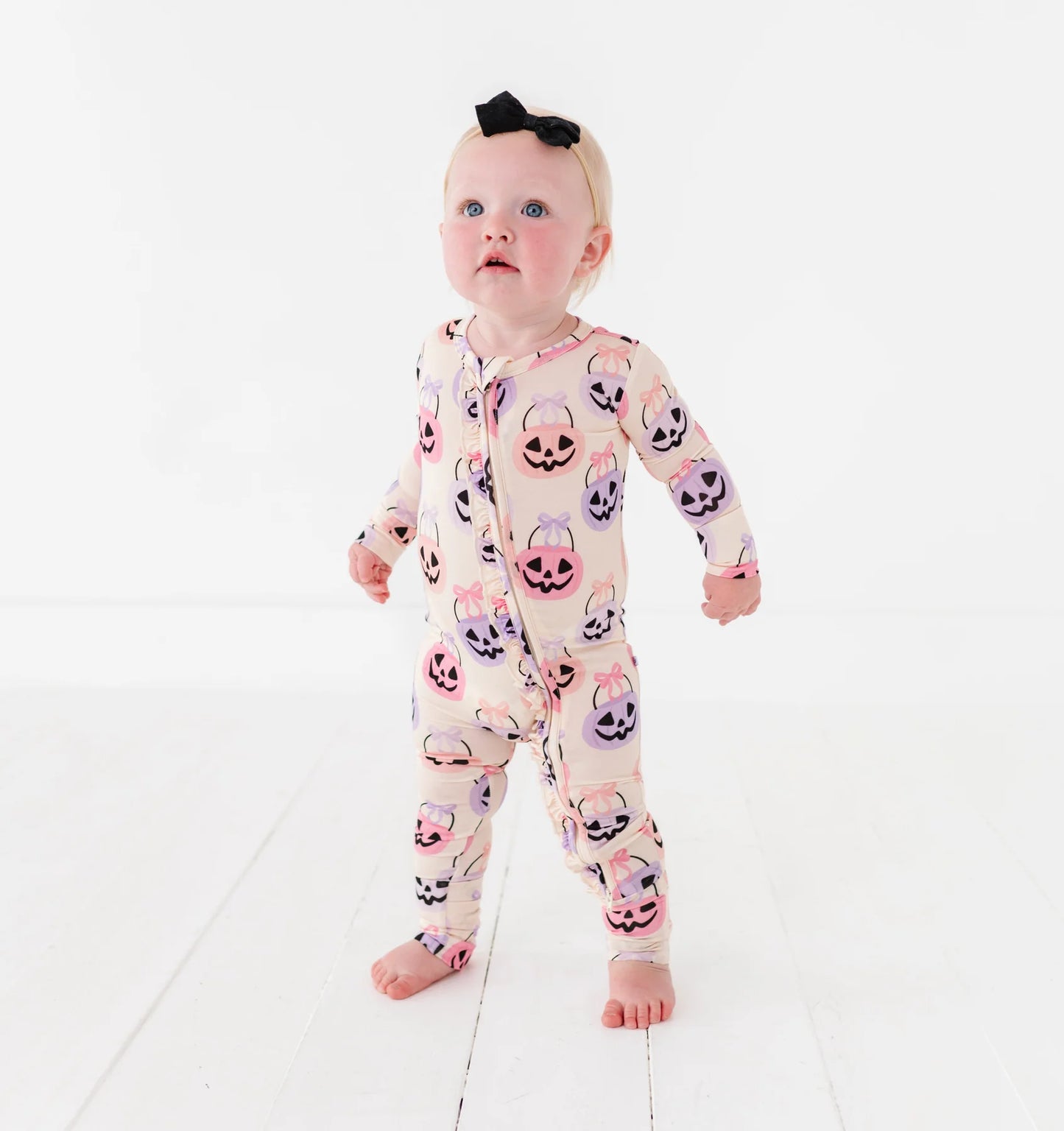Birdie Bean - Trick or Sweet Ruffle Convertible Romper PJ
