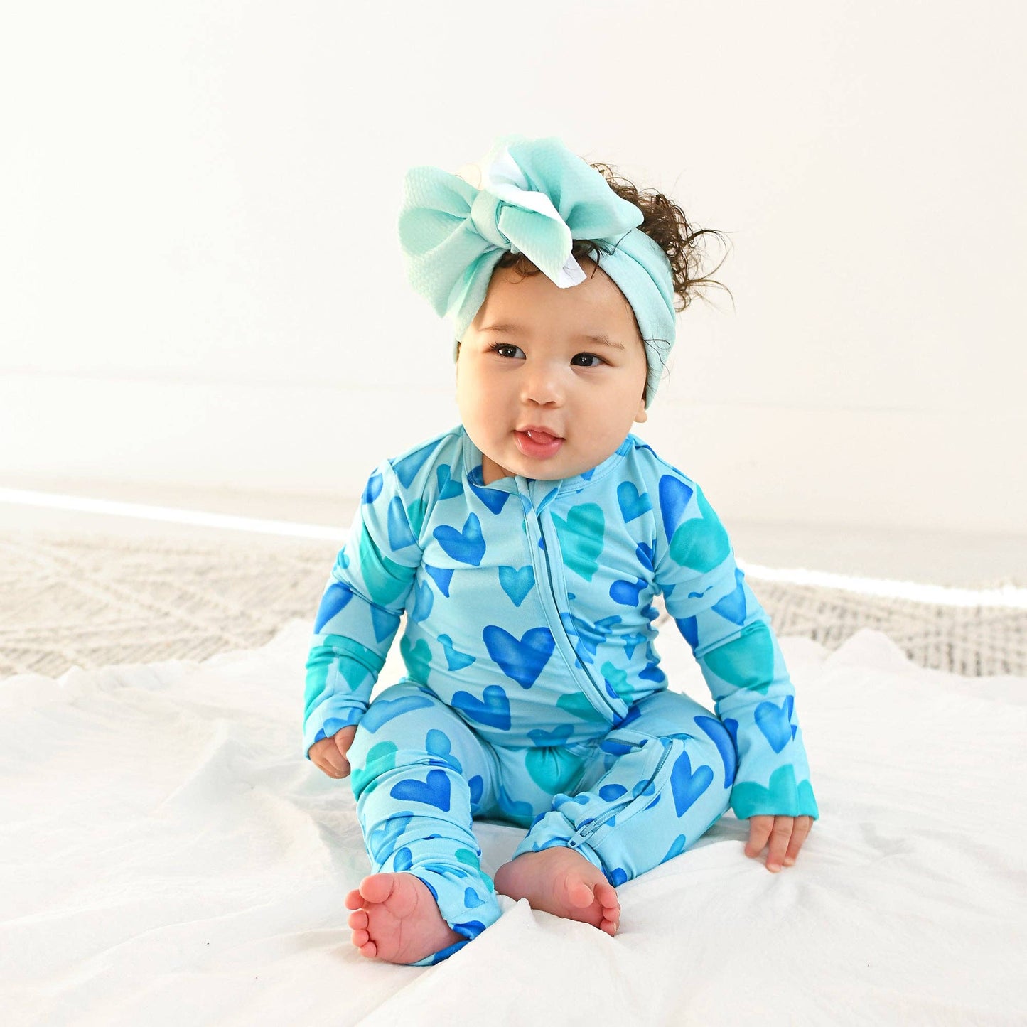 Gigi and Max - Cruz Zip Valentines Day Bamboo One Piece Two Way Zipper Baby