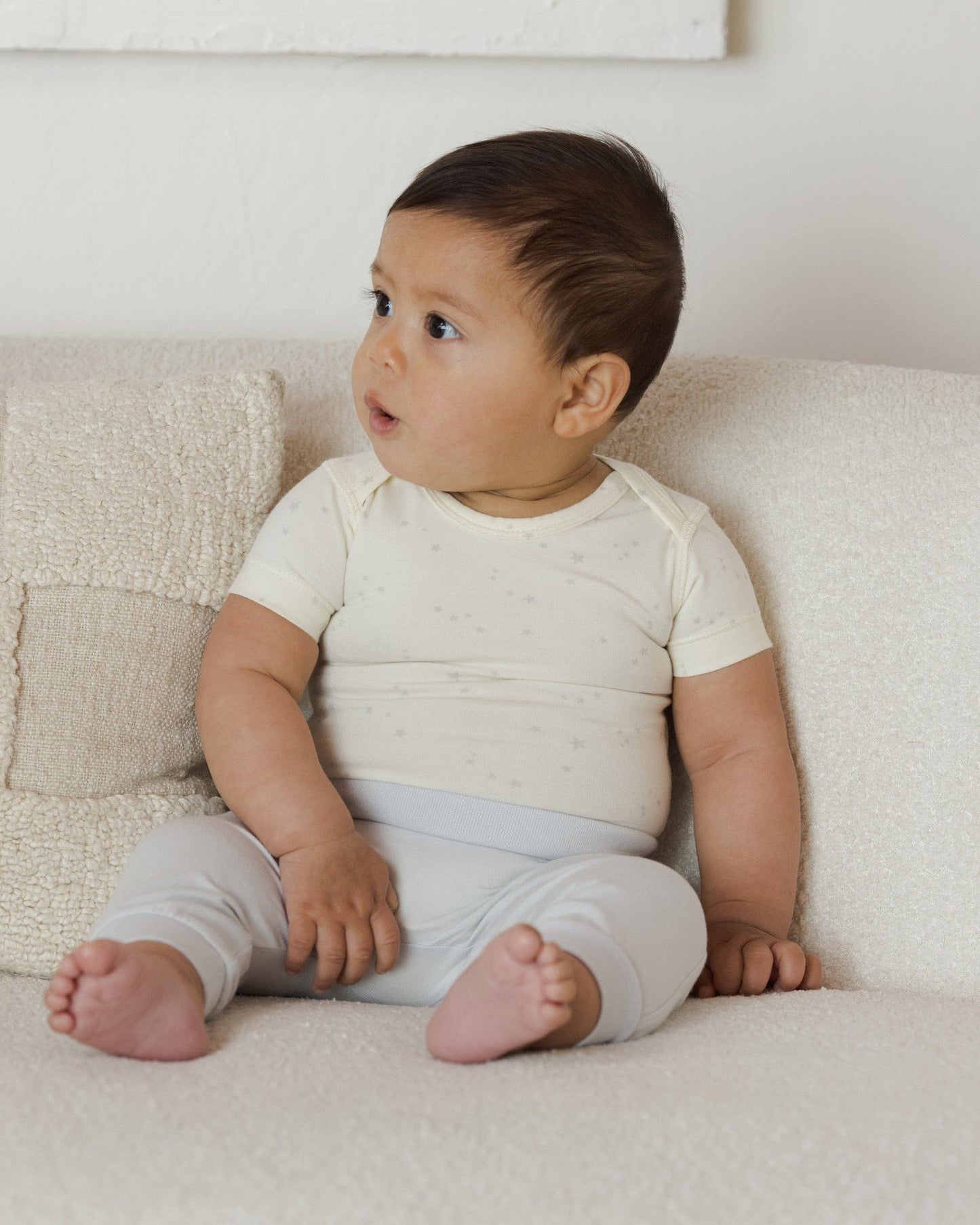 Quincy Mae - Organic Cotton Baby Pant || Fog