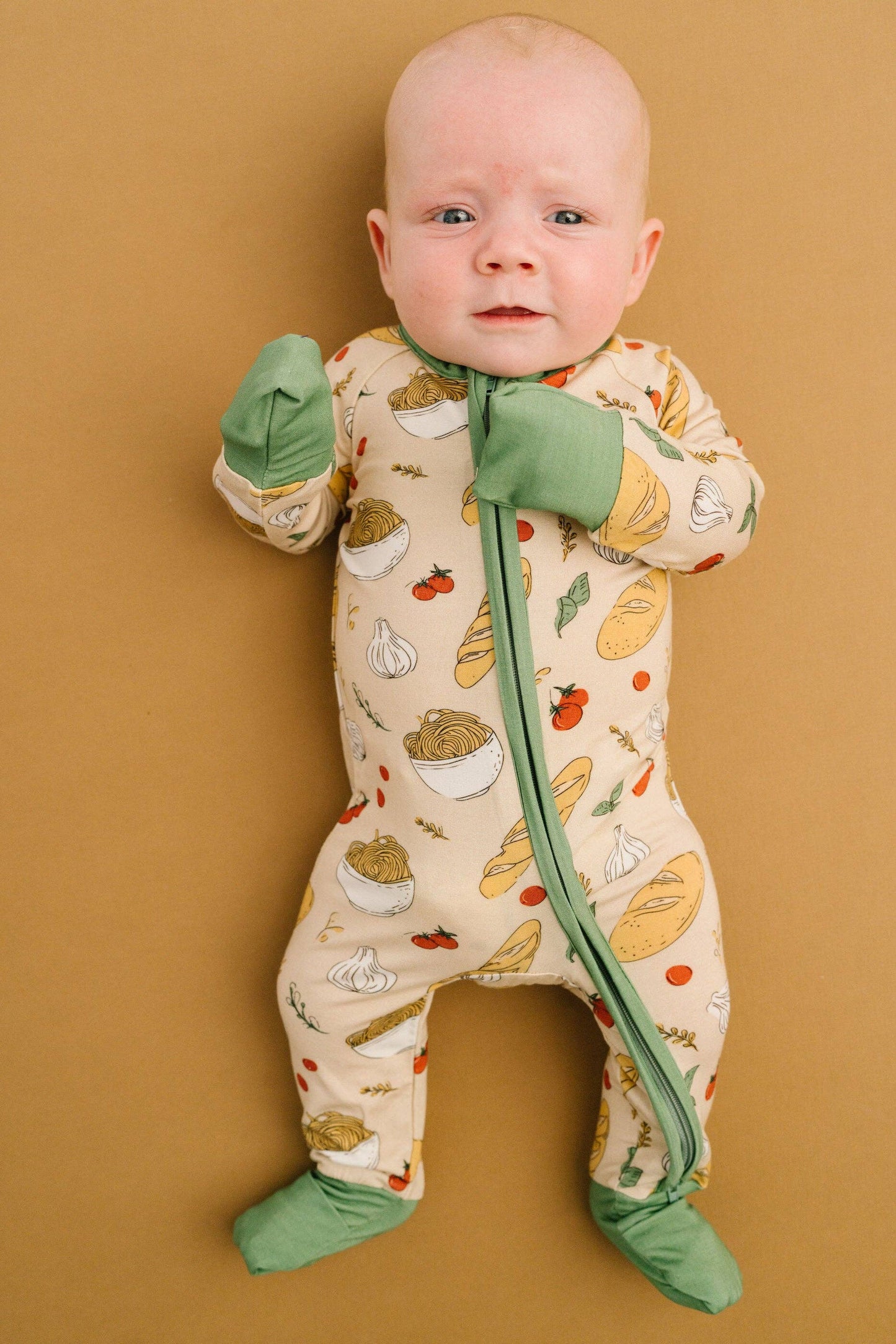 Little One Shop - Pasta Party Bamboo Zip Sleeper PJ