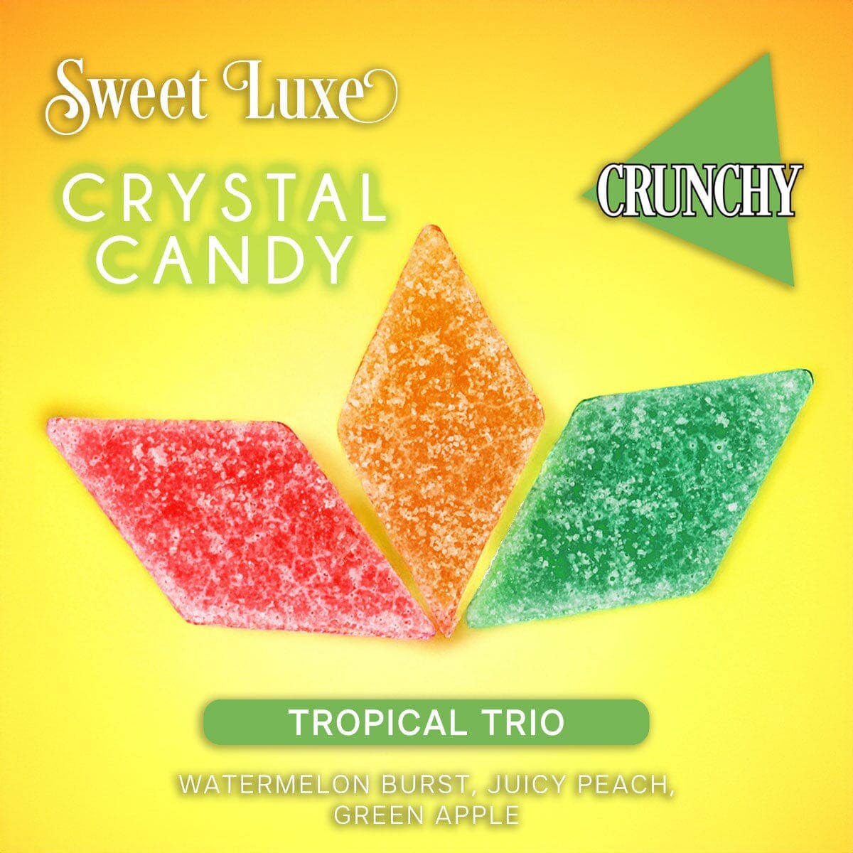 Sweet Luxe™ - Extra Crunchy Crystal Candy - Tropical Trio Flavor Mix