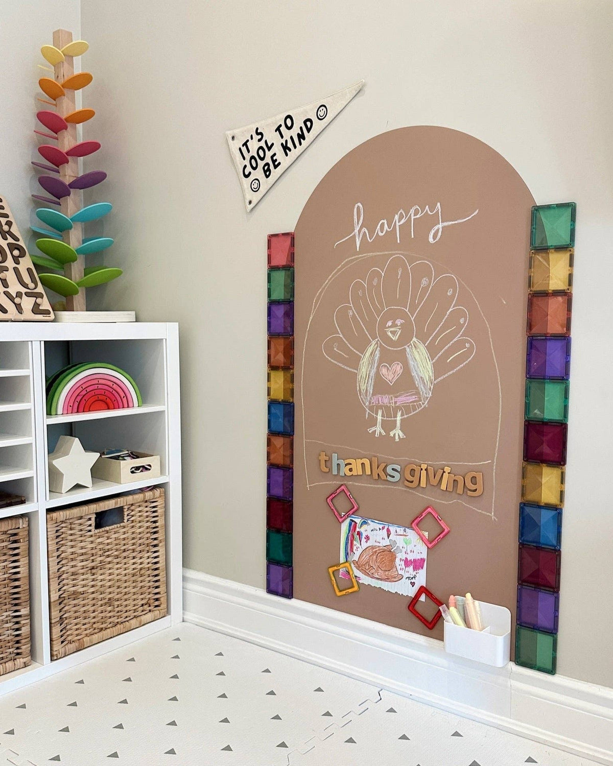 Cherrypick - Magic Playwall - ORIGINAL Arch Magnetic Wall Decal for Kids: Sage