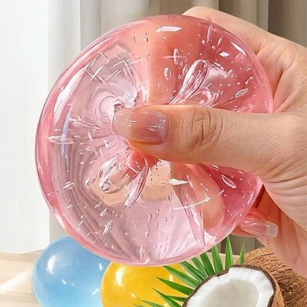 Coconut Oil Squishies® - Solid Squish Fidget Stress Ball (1pc) Assorted Colors (limit 2)