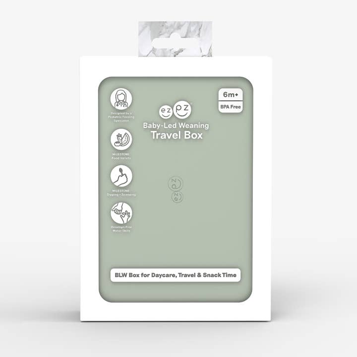 ezpz - Baby-Led Weaning Travel Box (Baby 6+ months): Sage