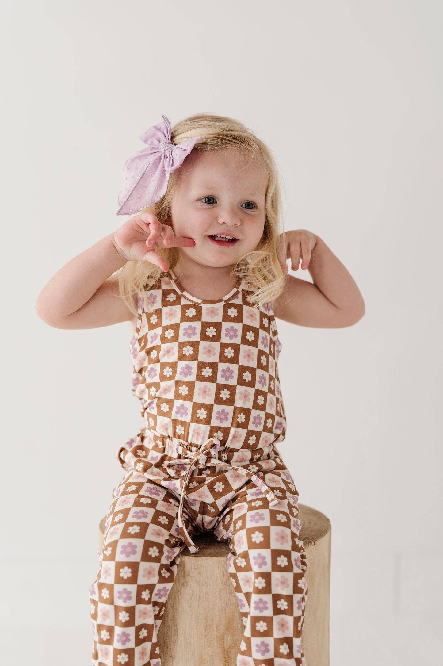 babysprouts clothing company - Checker in Retro Daisy Jumper
