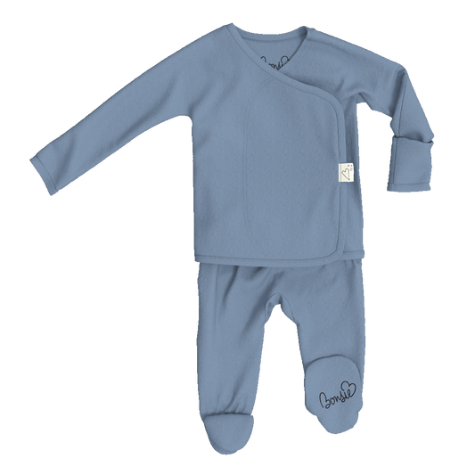 Bonsie Skin to Skin Babywear - Footie - Dusty Sky