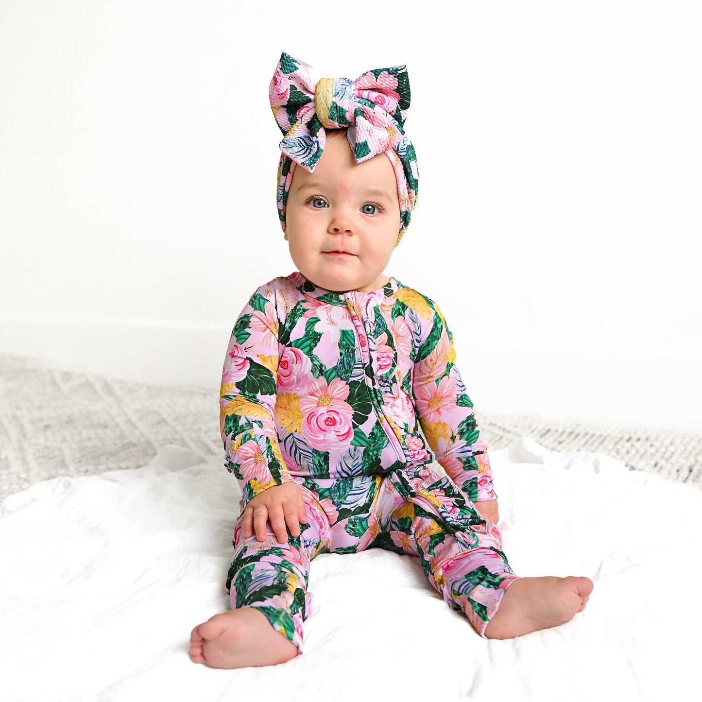 Gigi and Max - Luana Ruffle Zip Bamboo One Piece Floral