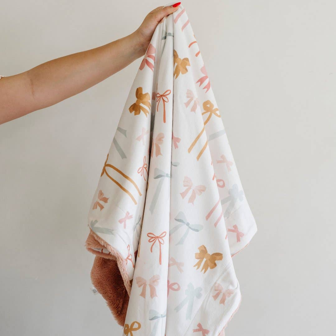 Saranoni - MINKY/LUSH RECEIVING BLANKETS: Bows