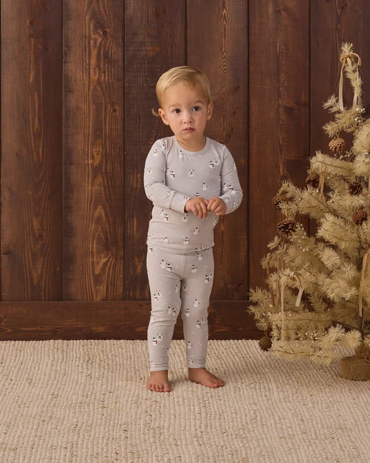 Quincy Mae - Bamboo Pajama Set || Snowman