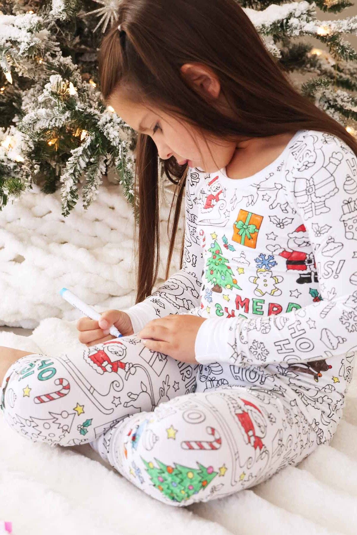 Caden Lane - Colorable Two Piece Pajama Set | Christmas Morning