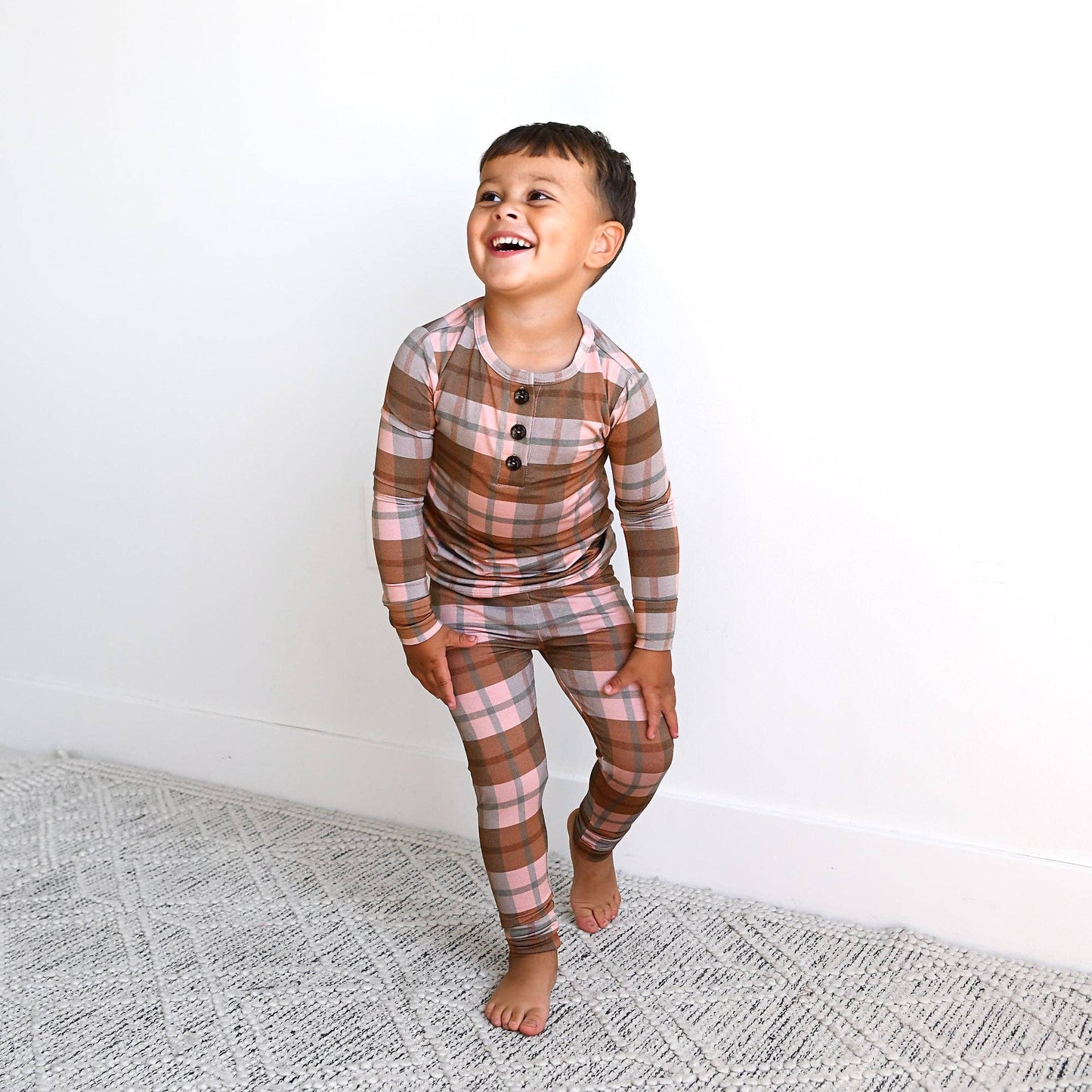 Gigi and Max - Asher TWO PIECE Bamboo Plaid PJ Set