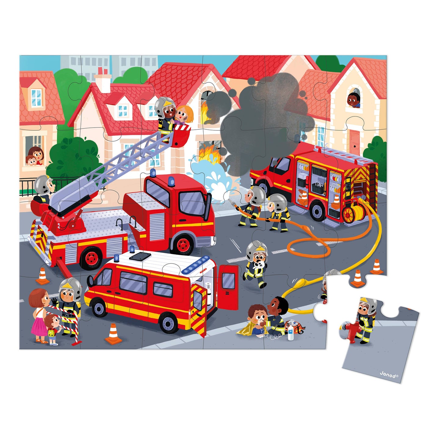 Janod - Fireman Puzzle - 24 Pcs