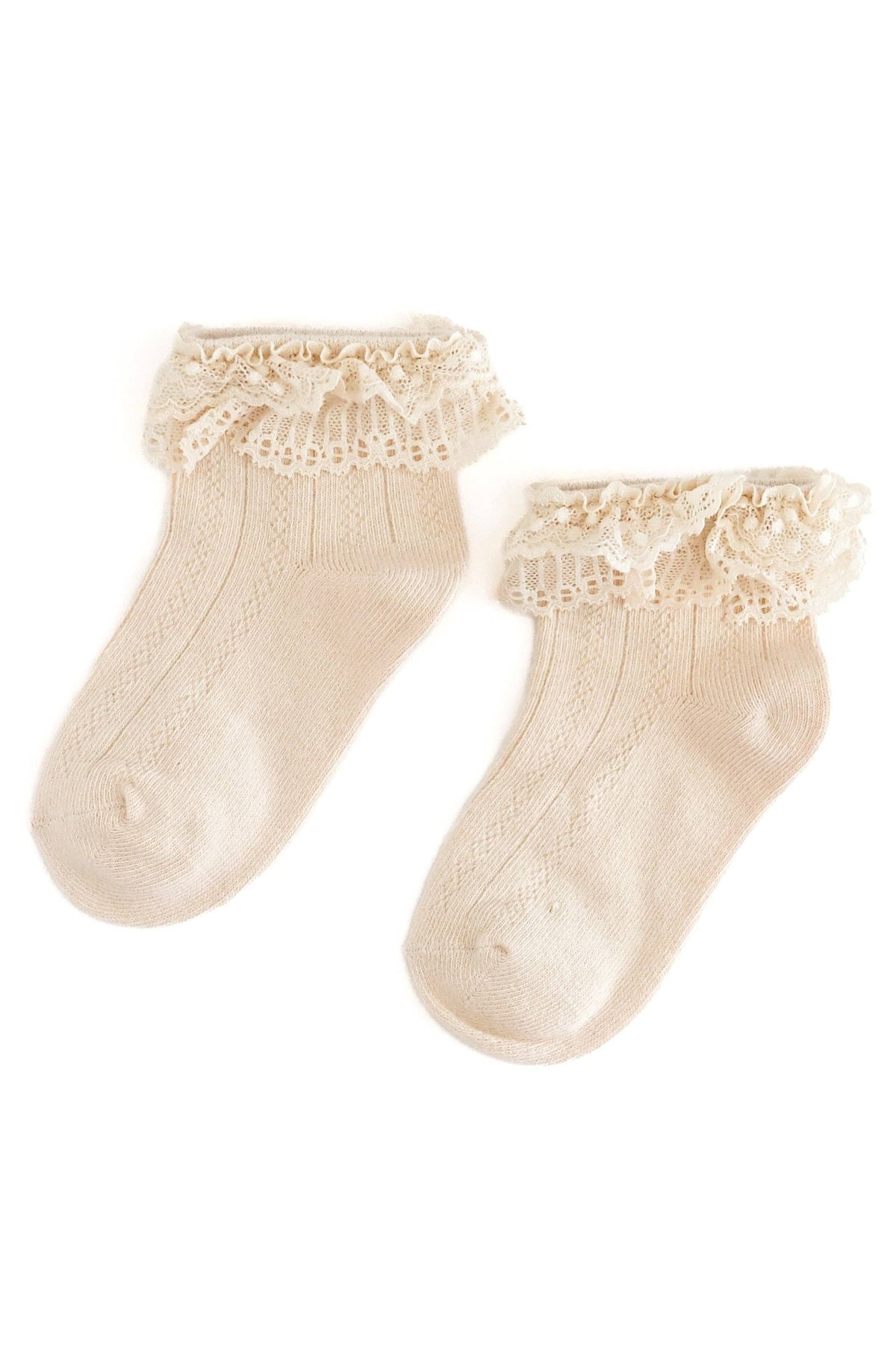 Little Stocking Co. - Lace Bobby Socks - Vanilla