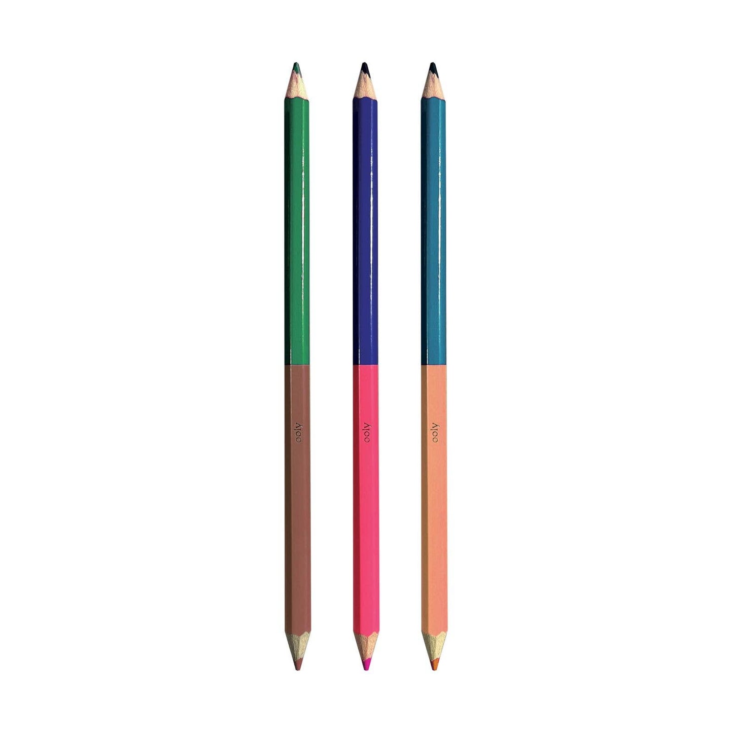 OOLY - 2 Of A Kind Double-Ended Colored Pencils