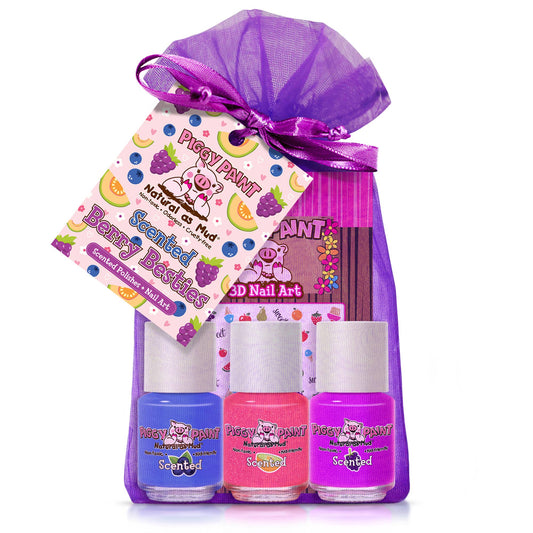 Piggy Paint - Scented Berry Bestie - Gift Set - Kids Non-toxic Nail Polish
