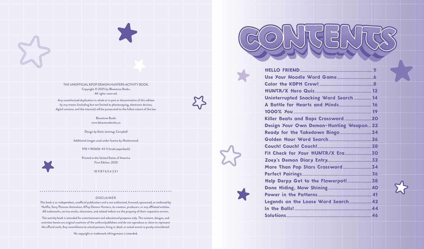 Simon & Schuster - Unofficial KPop Demon Hunters Activity Book by Lila Violet: Paperback; 48 pages / English